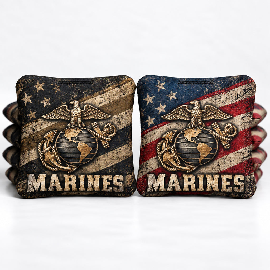 Marines American Flag 8 Pro Cornhole Bags