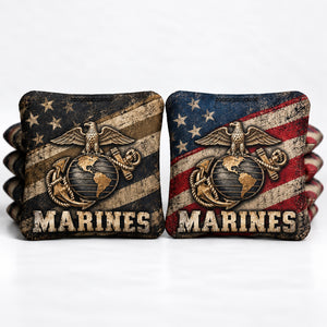 Marines American Flag 8 Pro Cornhole Bags