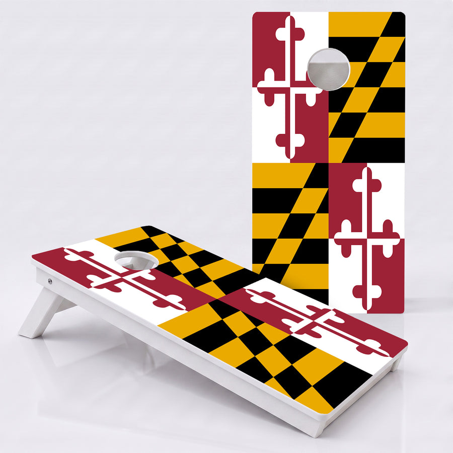 Maryland Flag Weather Proof Cornhole Boards