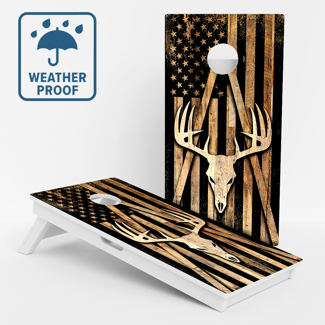 Deer Skull Weather Proof Cornhole Boards