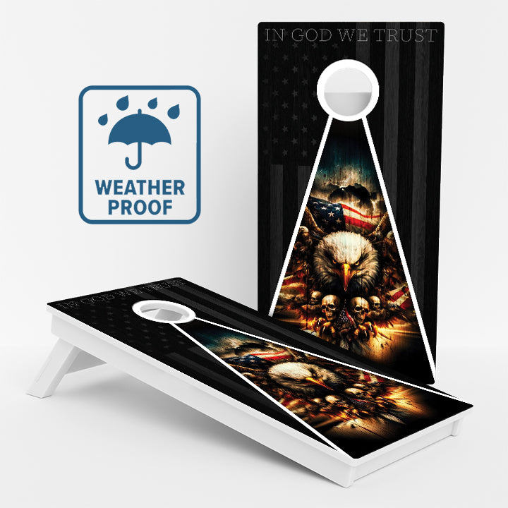 In God We Trust Weather Proof Cornhole Board