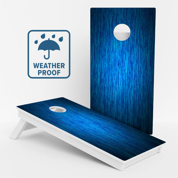 Blue Wood Grain Weather Proof Cornhole Boards