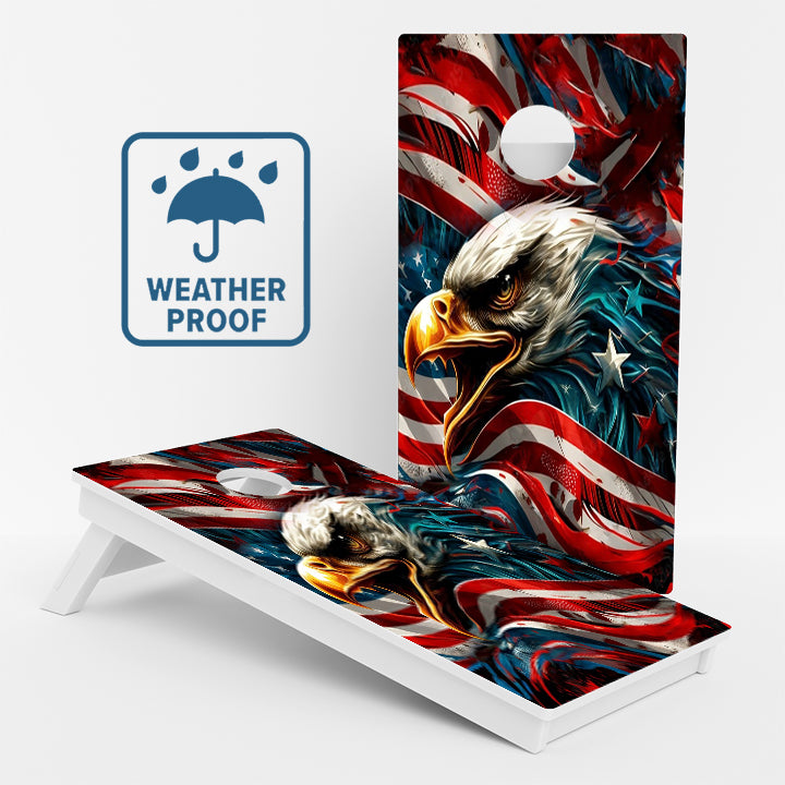 USA Patriotic Eagle Weather Proof Cornhole Boards