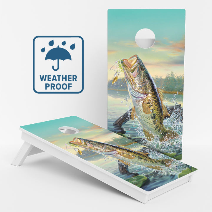 Large Mouth Bass Weather Proof Cornhole Board