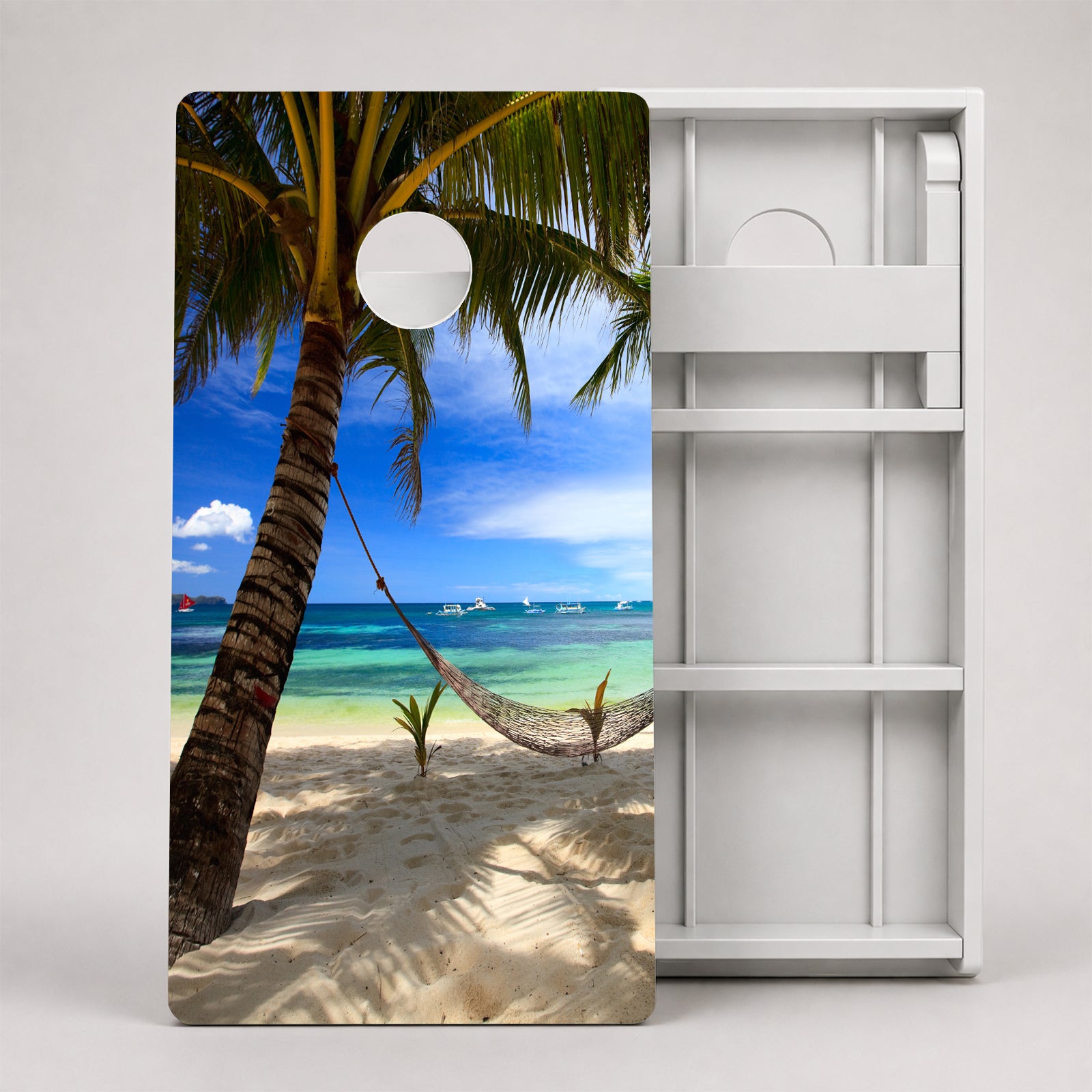 Beach Paradise Weather Proof Cornhole Boards