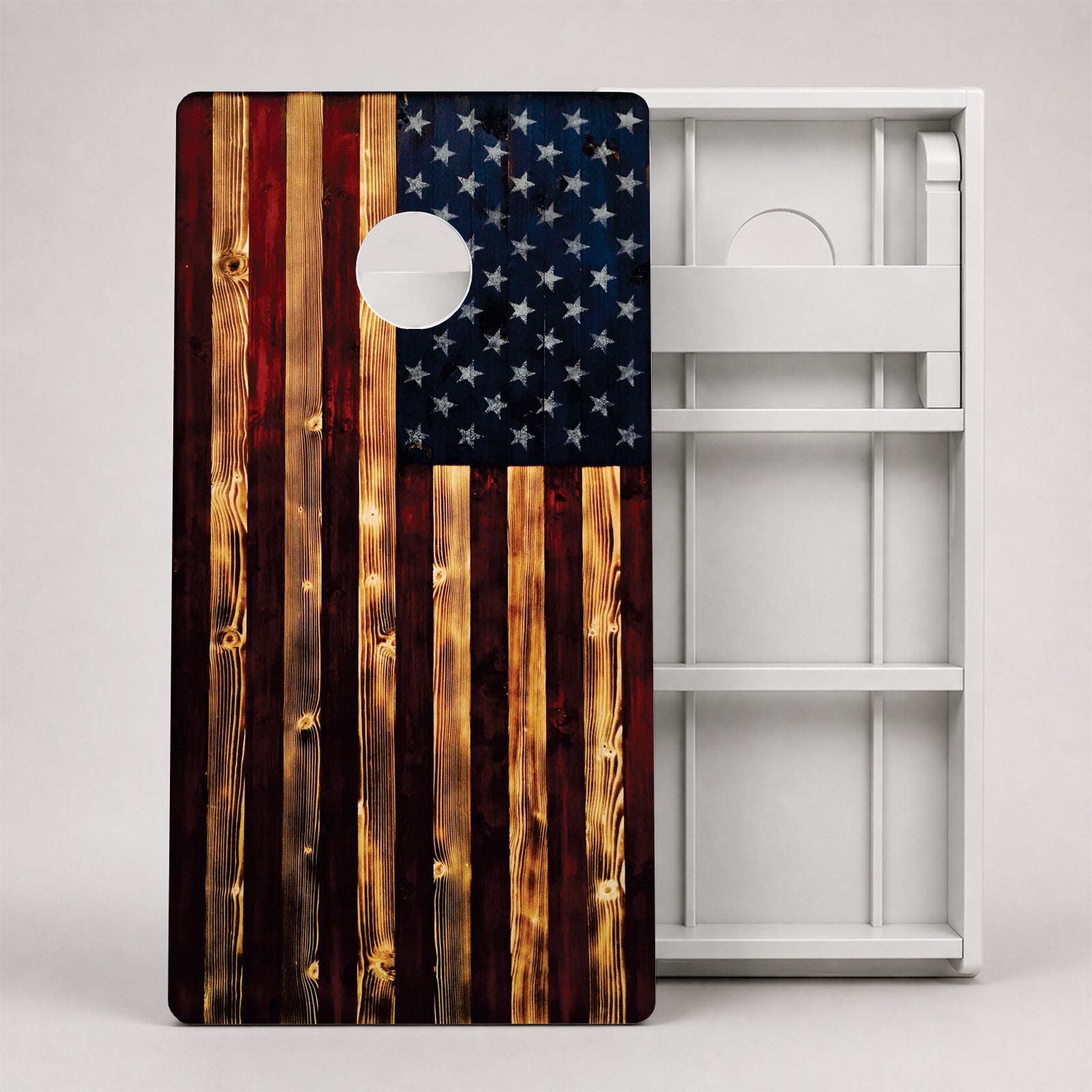 Rustic American Flag Weather Proof Cornhole Boards