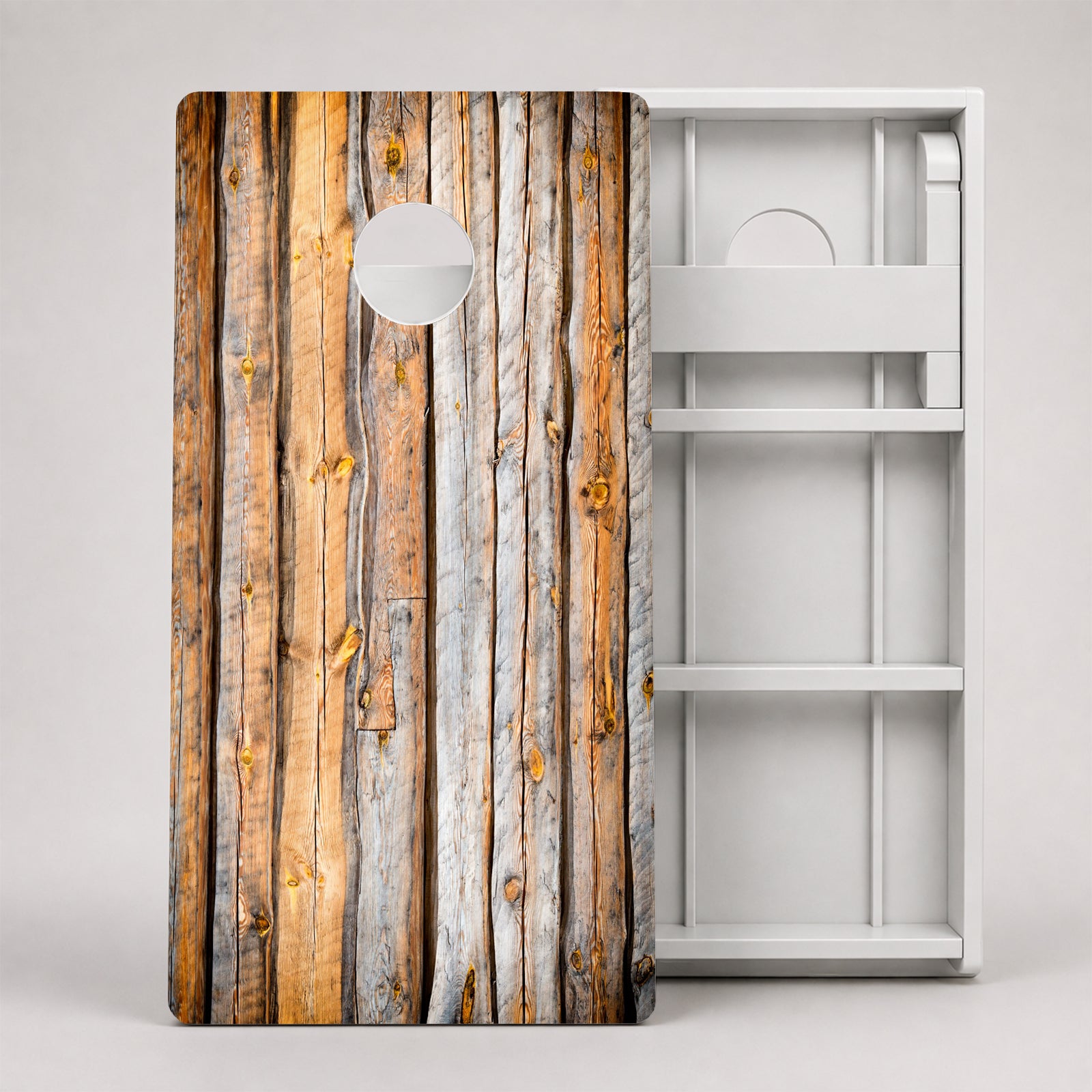Bark Wood Grain Weather Proof Cornhole Boards
