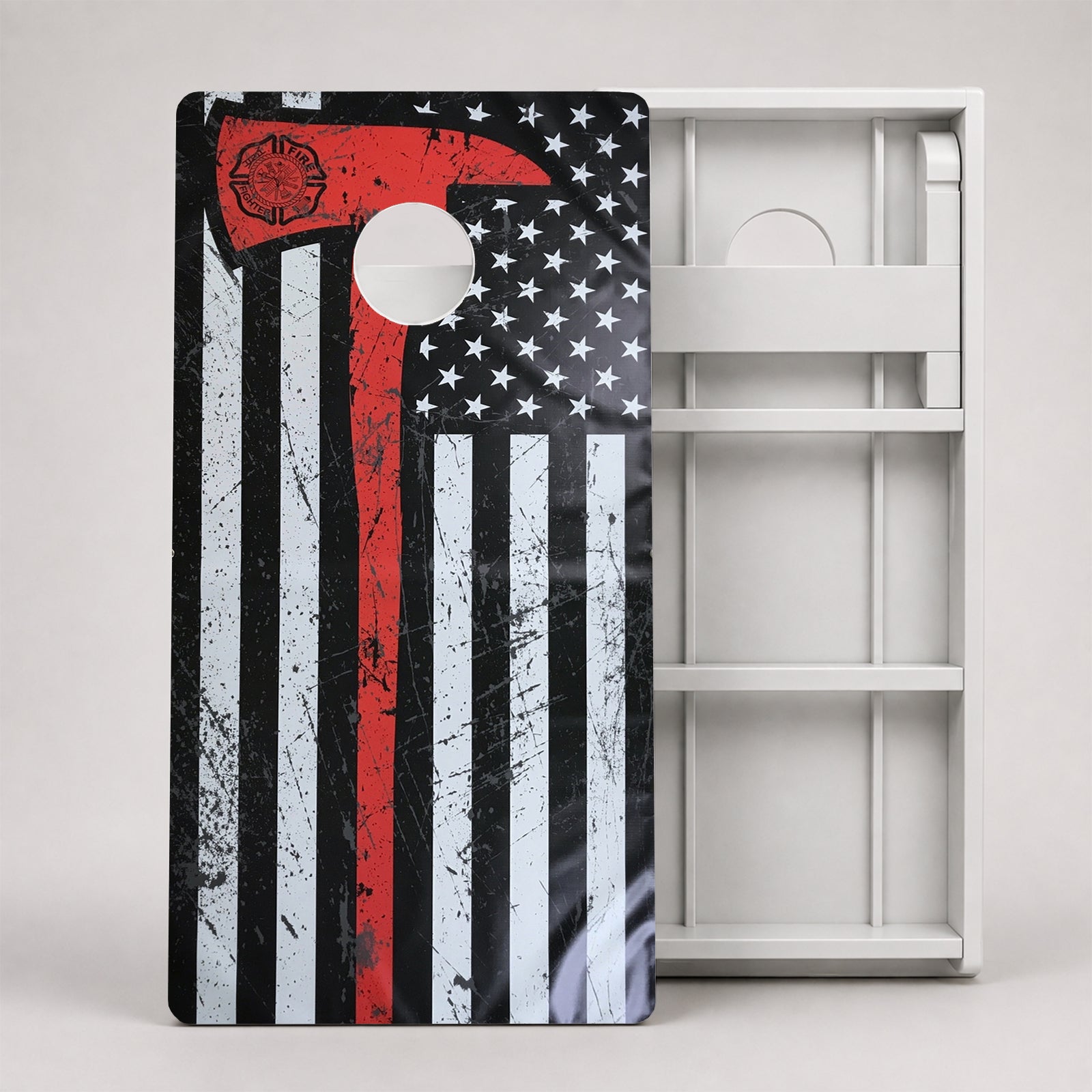 Thin Red Line Axe Weather Proof Cornhole Boards