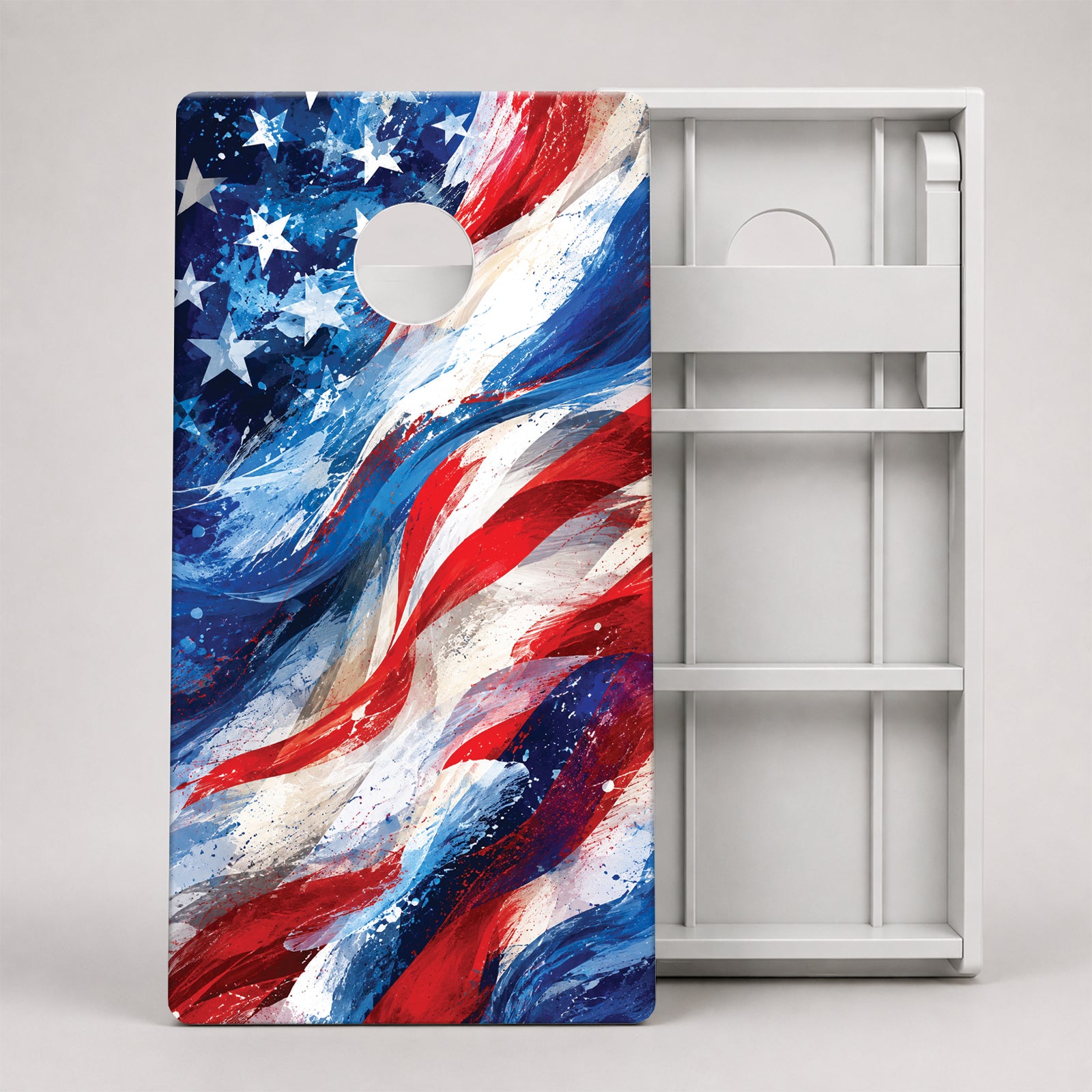Weather Proof American Flag Cornhole Board.