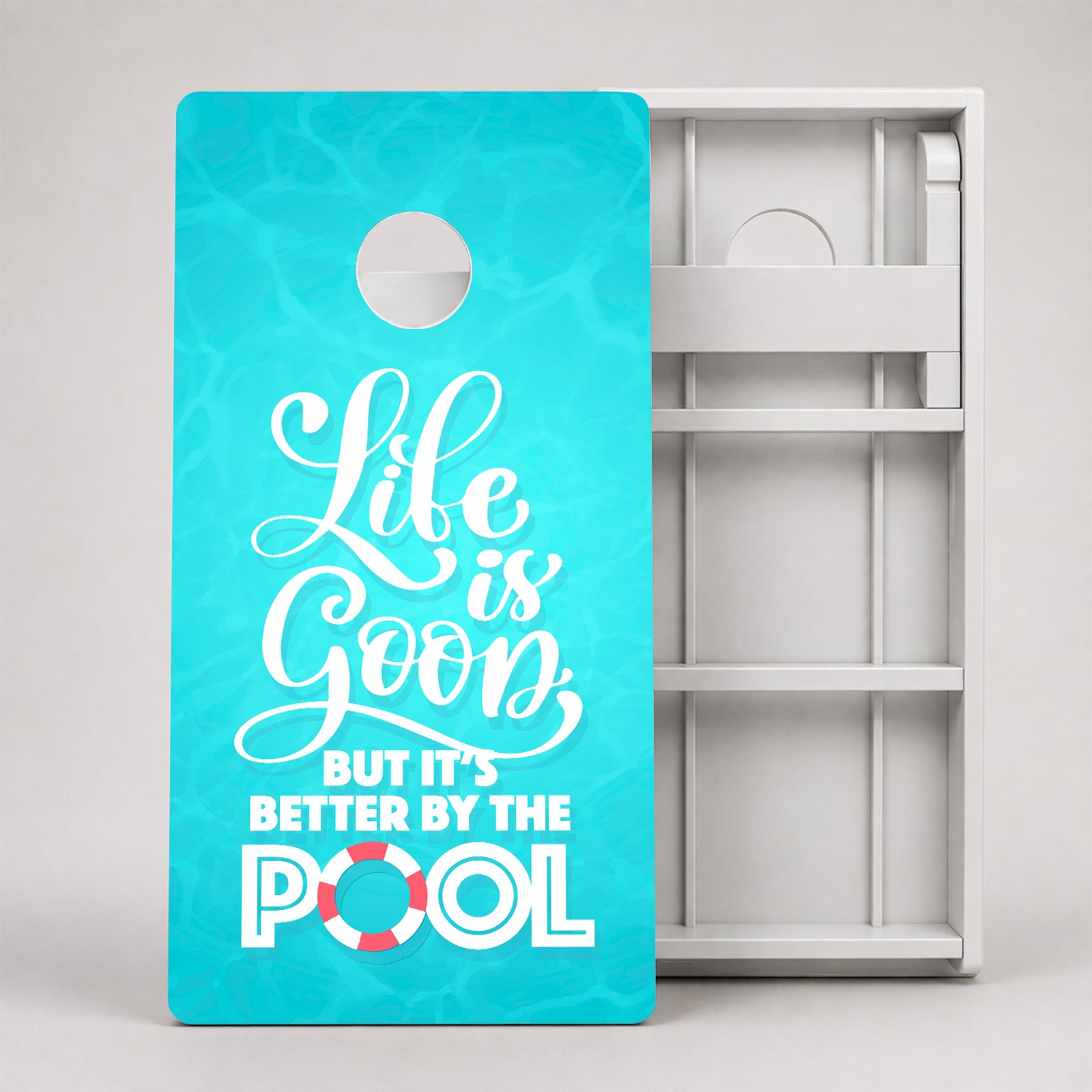 Life Is Good But It's Better By The Pool Weather Proof Cornhole Boards