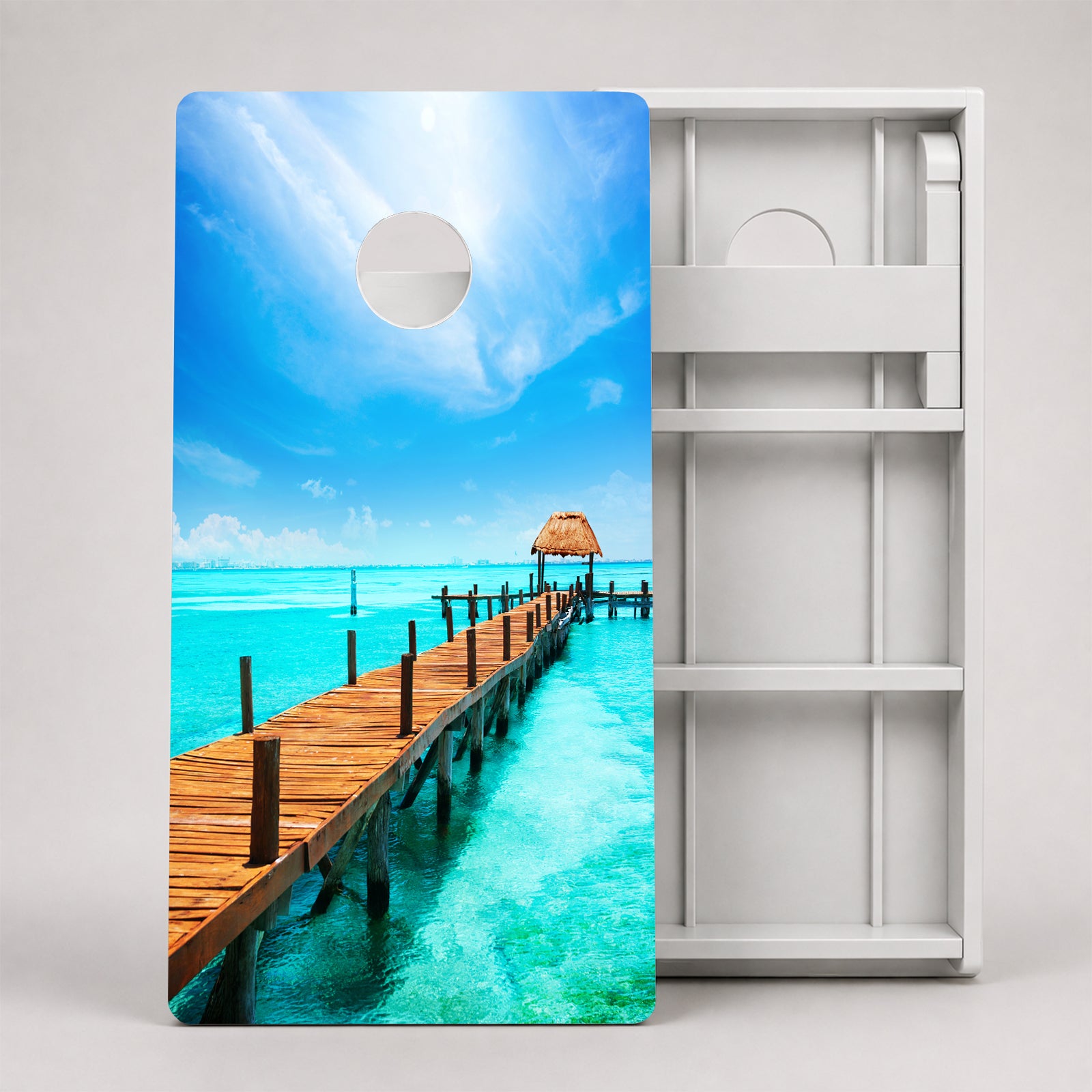 Beach Paradise Weather Proof Cornhole Board