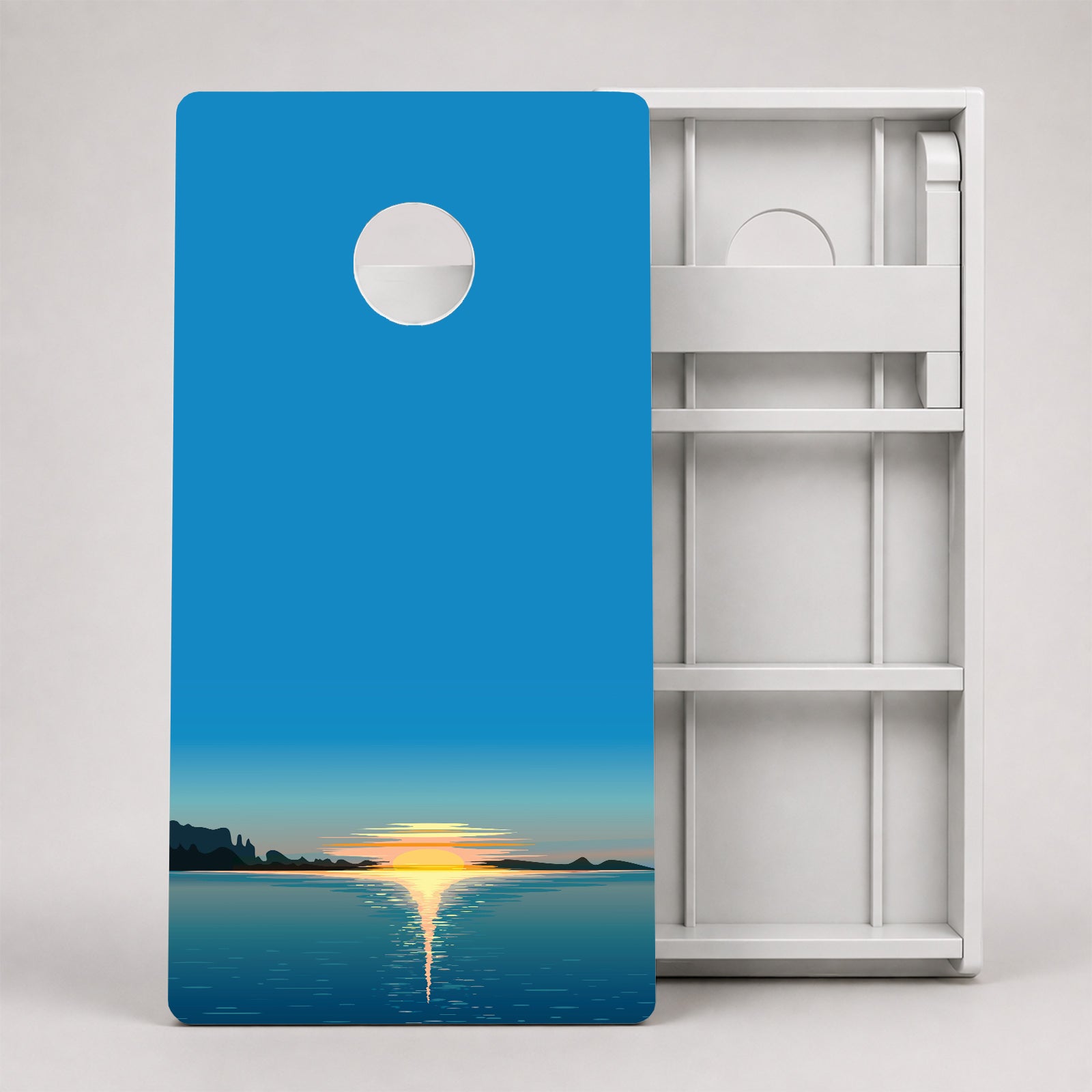 Lake Sunset Weather Proof Cornhole Boards