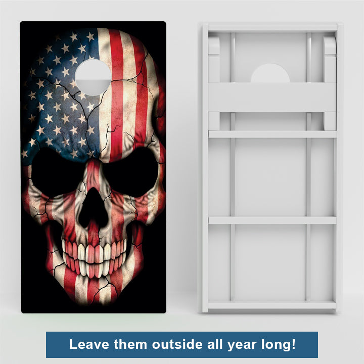 American Skull Weather Proof Cornhole Boards