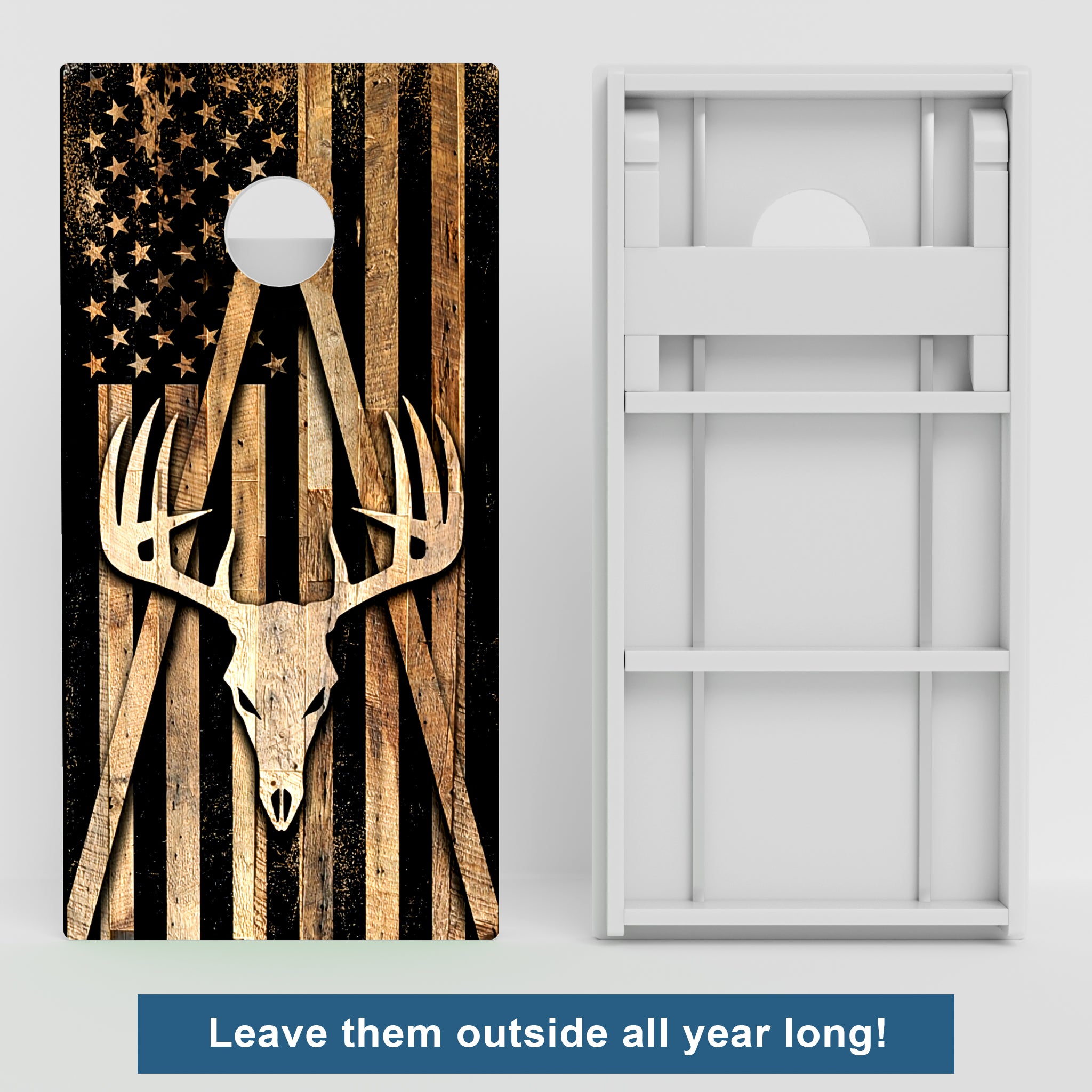 Deer Skull Weather Proof Cornhole Boards