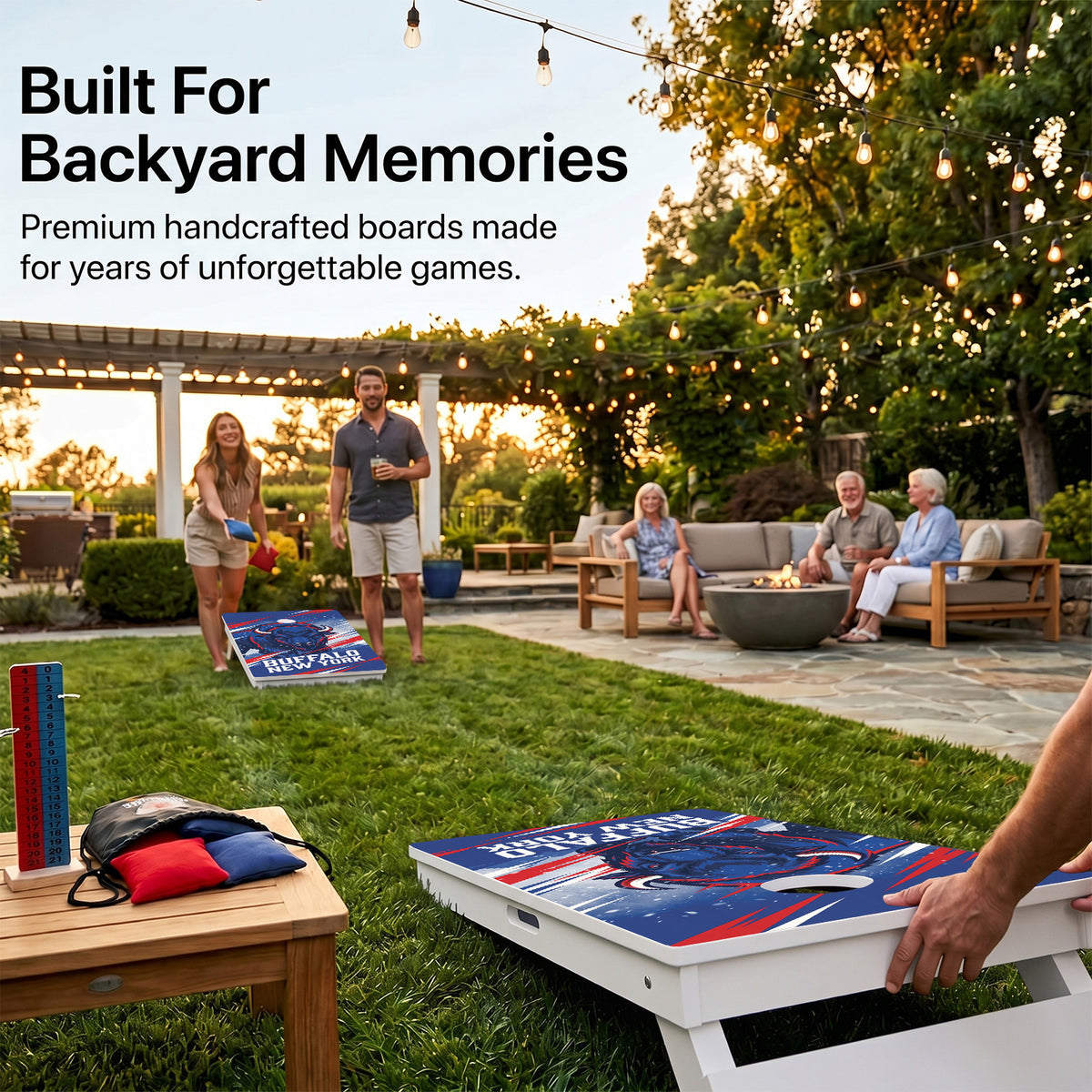 Buffalo New York Football Weather Proof Cornhole Boards