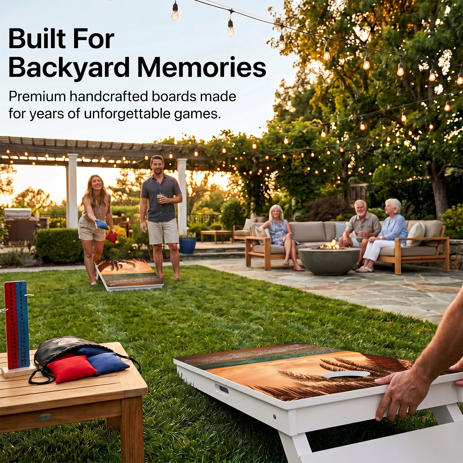 Beach Paradise Weather Proof Cornhole Boards