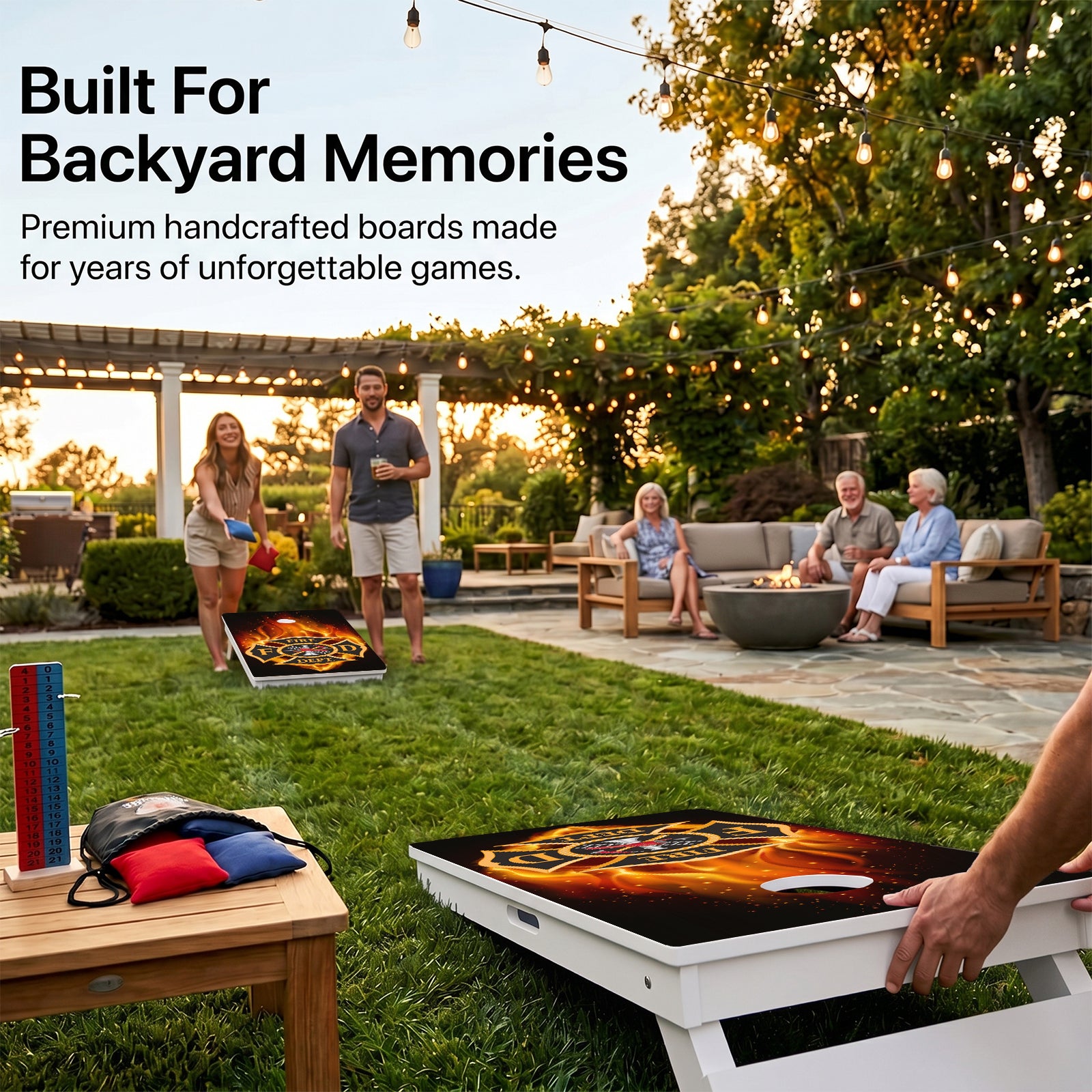 Fire Department Weather Proof Cornhole Boards