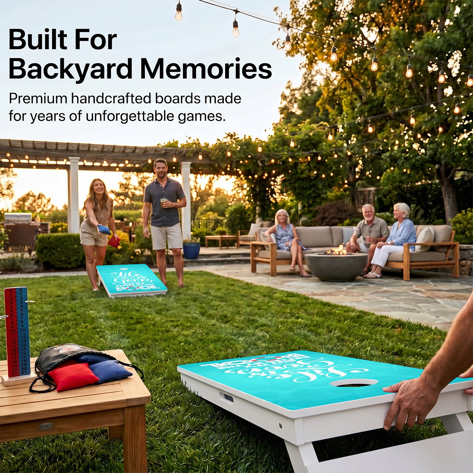 Life Is Good But It's Better By The Pool Weather Proof Cornhole Boards