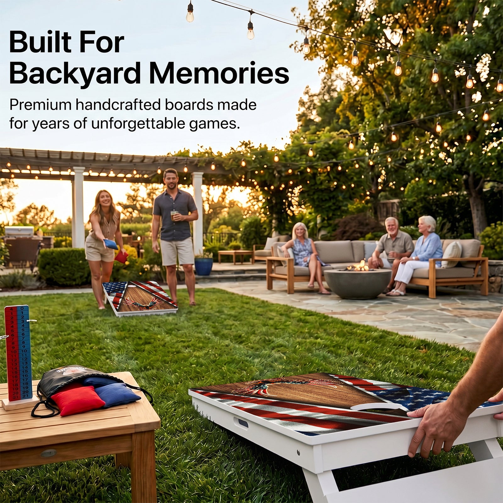 Patriotic Weather Proof Cornhole Boards