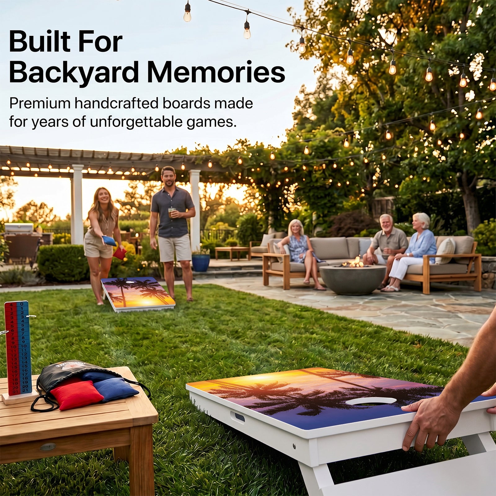 Beach Paradise Weather Proof Cornhole Boards