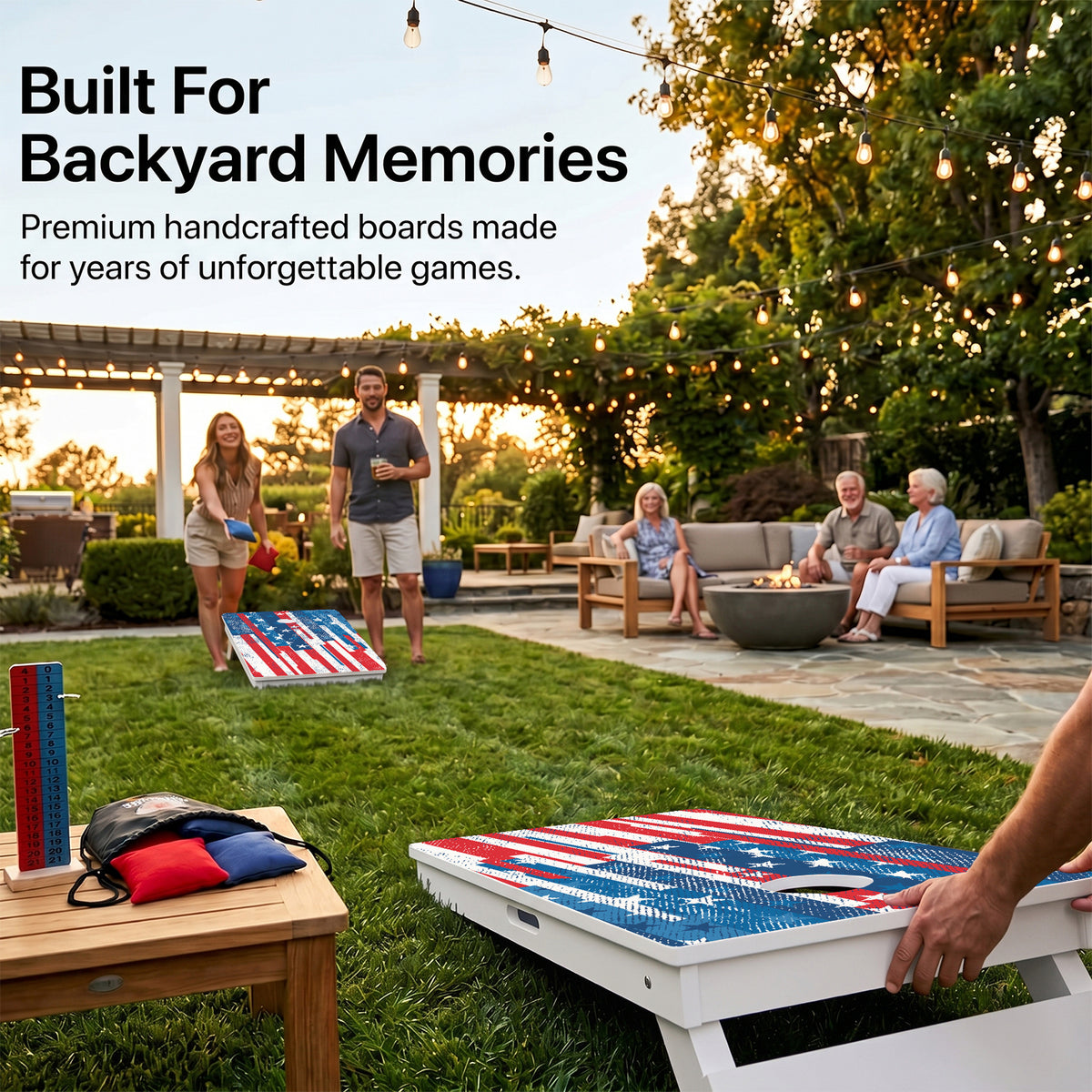 American Flag Weather Proof Cornhole Boards