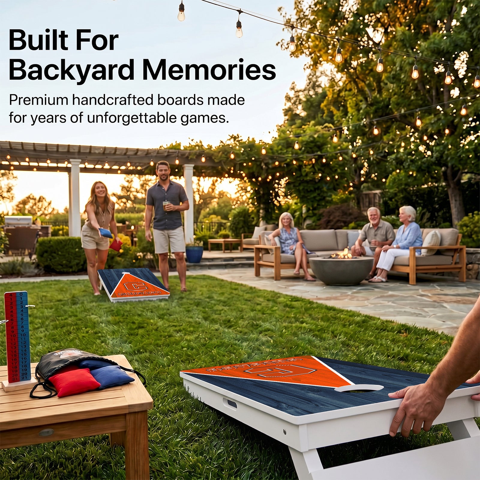 Chicago Football Weather Proof Cornhole Boards