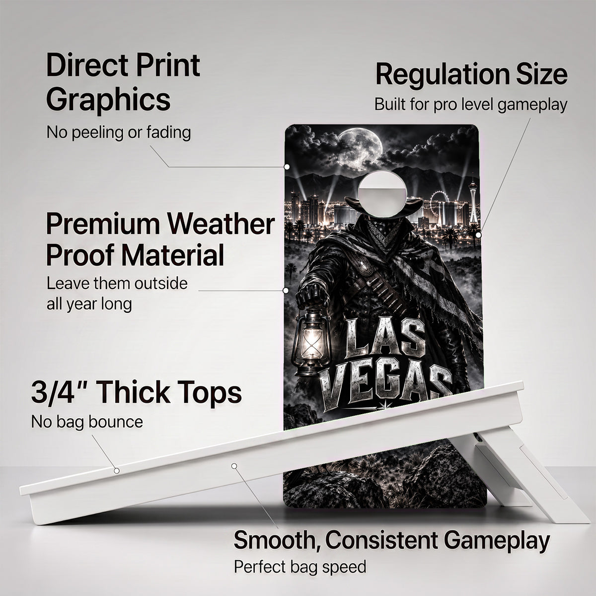 Las Vegas Football Weather Proof Cornhole Boards