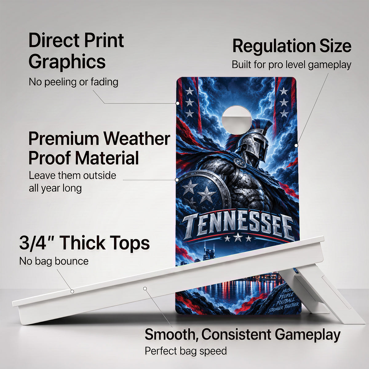 Tennessee Football Weather Proof Cornhole Boards