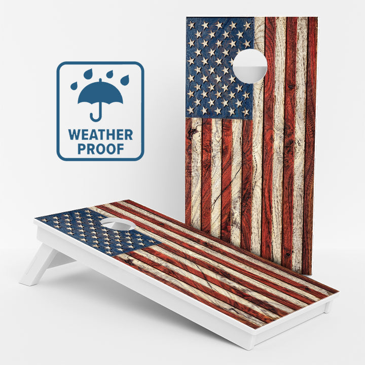 American Flag Weather Proof Cornhole Boards