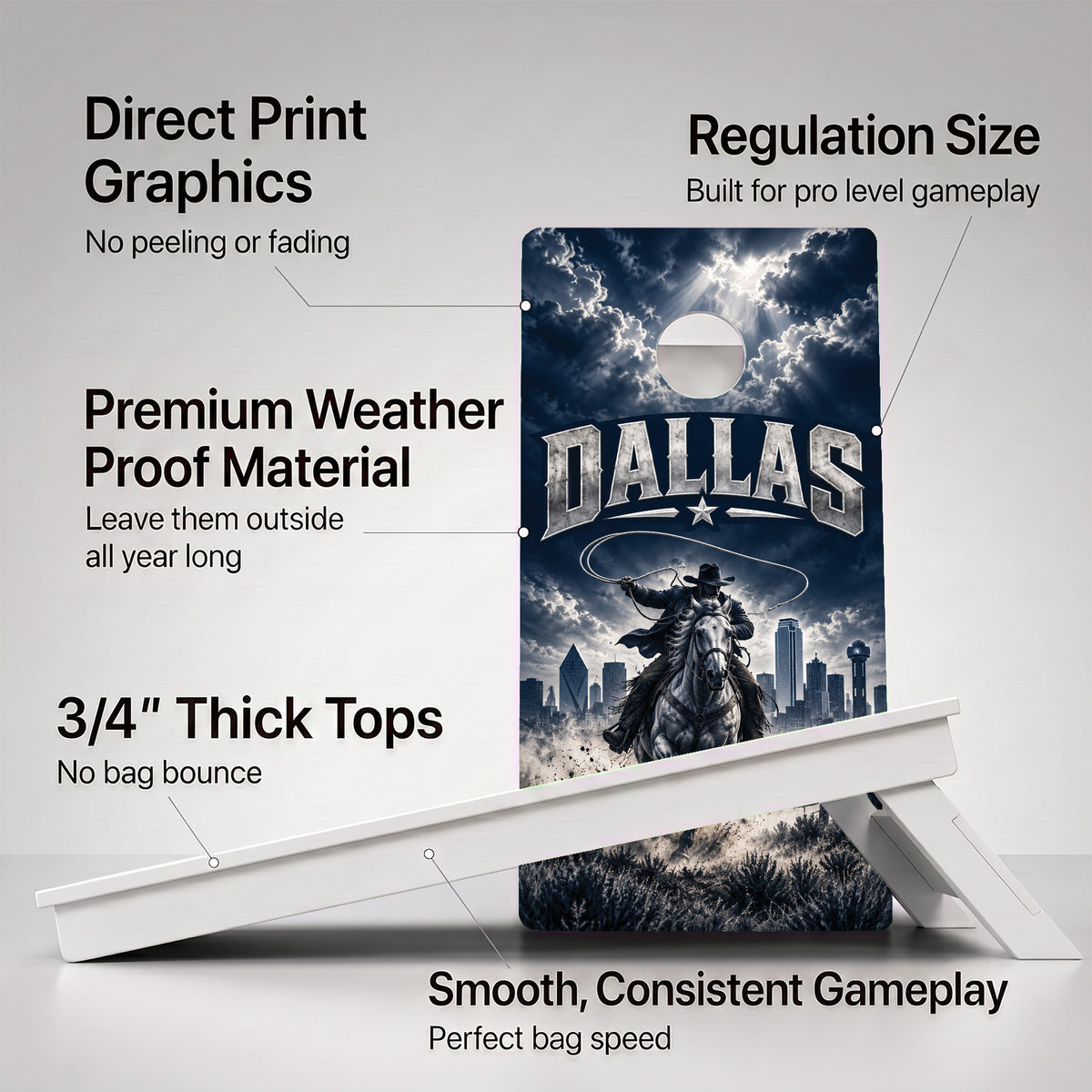 Dallas Football Weather Proof Cornhole Boards