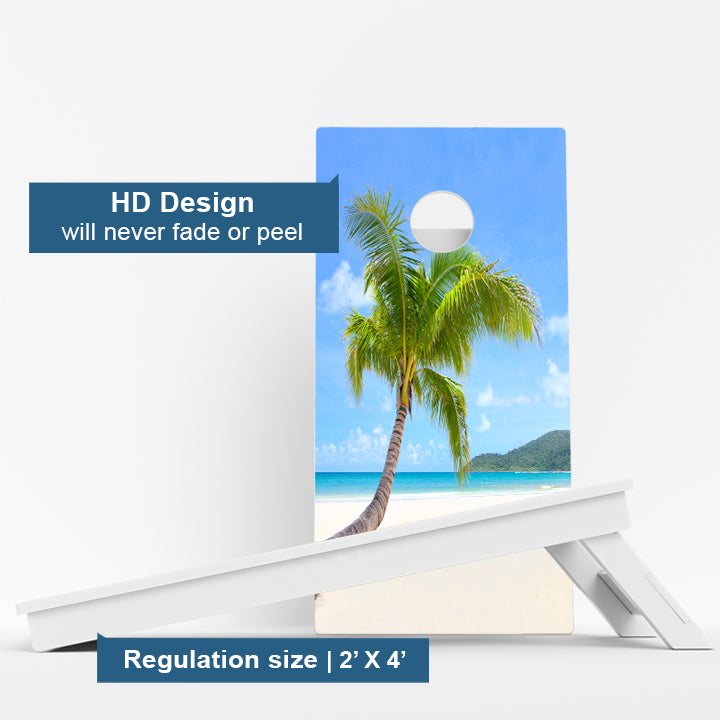 Beach Paradise Weather Proof Cornhole Boards