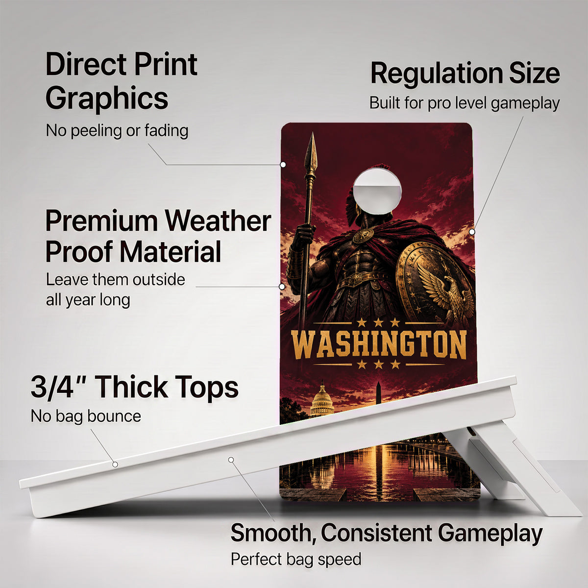 Washington Football Weather Proof Cornhole Boards