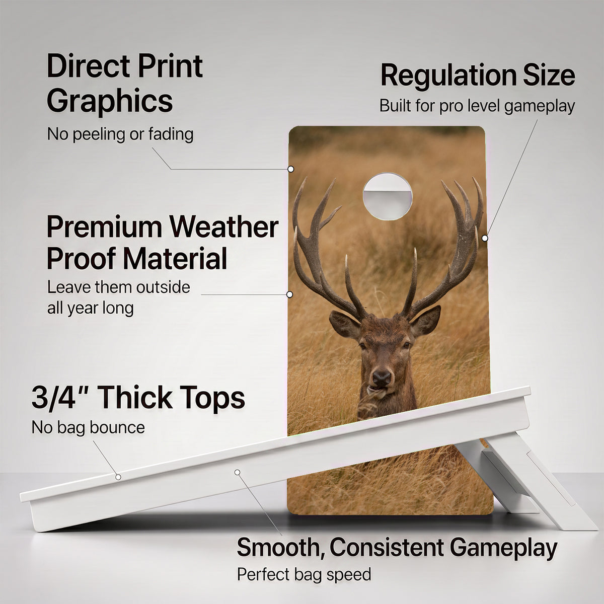 Deer Weather Proof Cornhole Boards