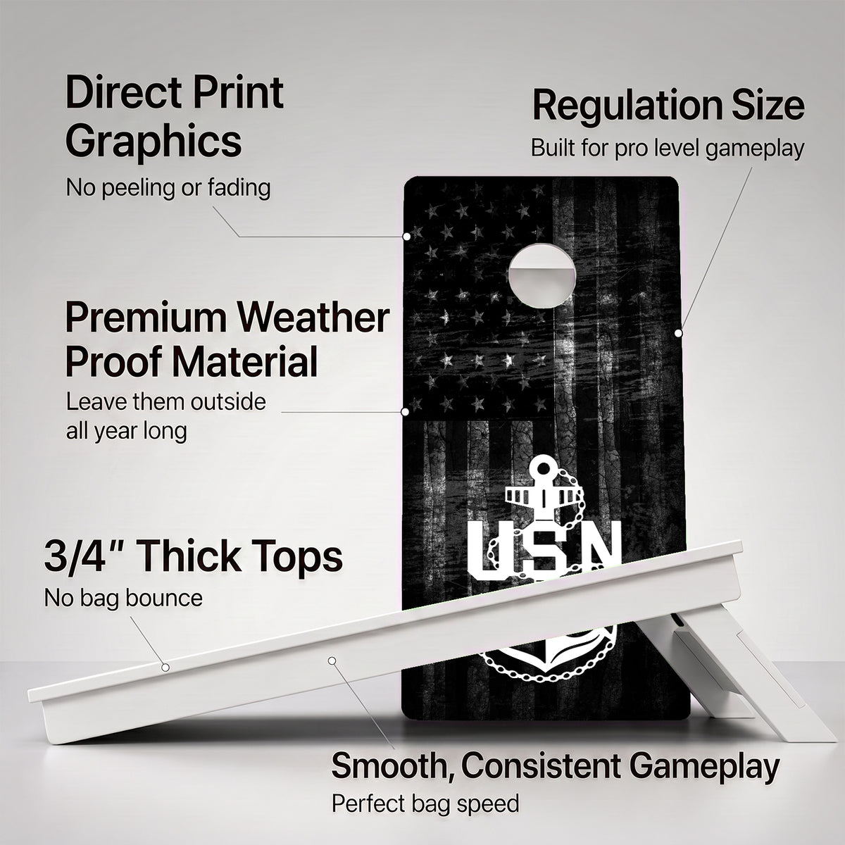 United States Navy Weather Proof Cornhole Board