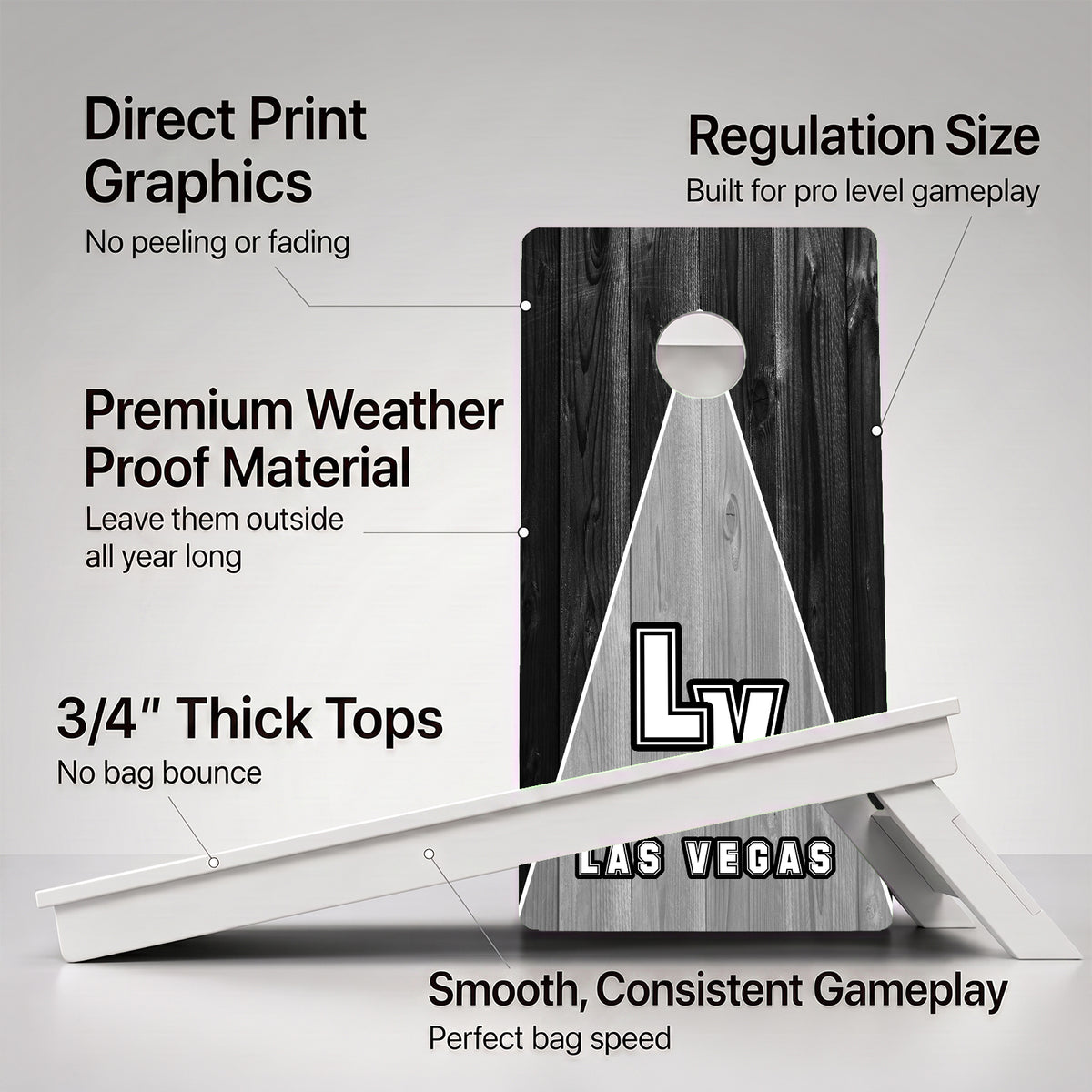 Las Vegas Pennant Football Weather Proof Cornhole Boards