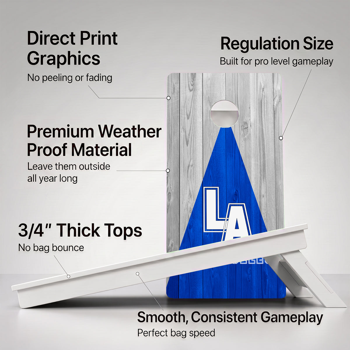 Los Angeles Baseball Weather Proof Cornhole Boards