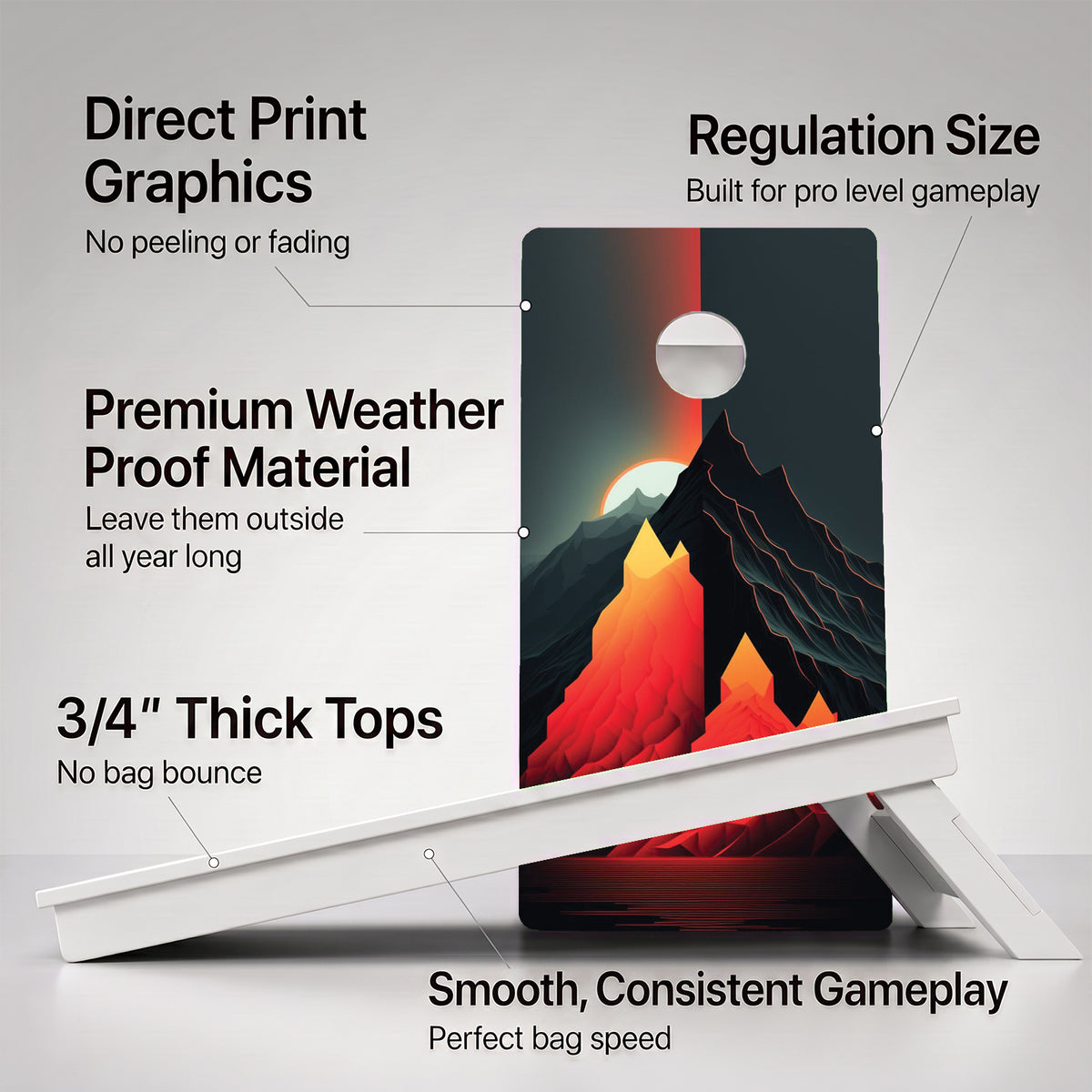 Mountains Weather Proof Cornhole Boards
