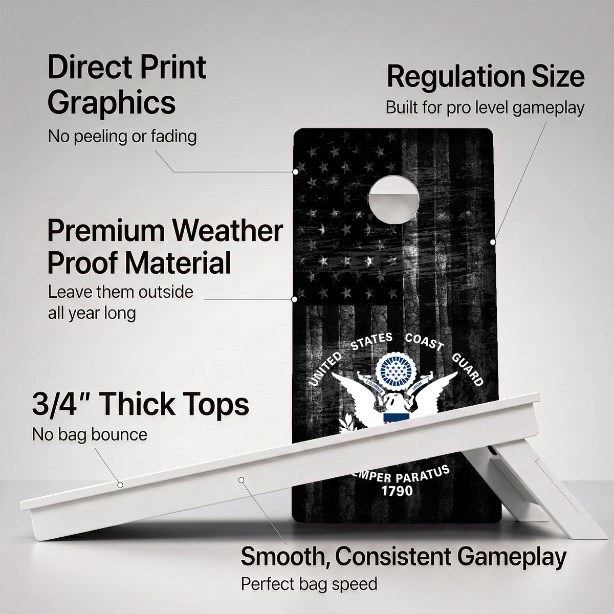 United States Coast Guard Weather Proof Cornhole Boards