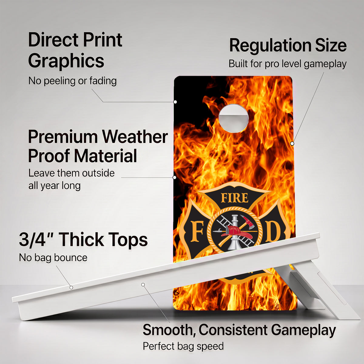 Fire Department Weather Proof Cornhole Boards