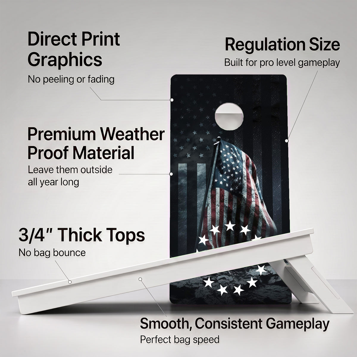 1776 Weather Proof Cornhole Boards