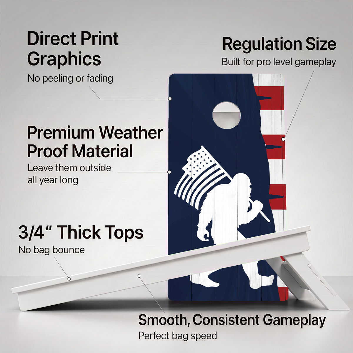 Sasquatch Weather Proof Cornhole Boards