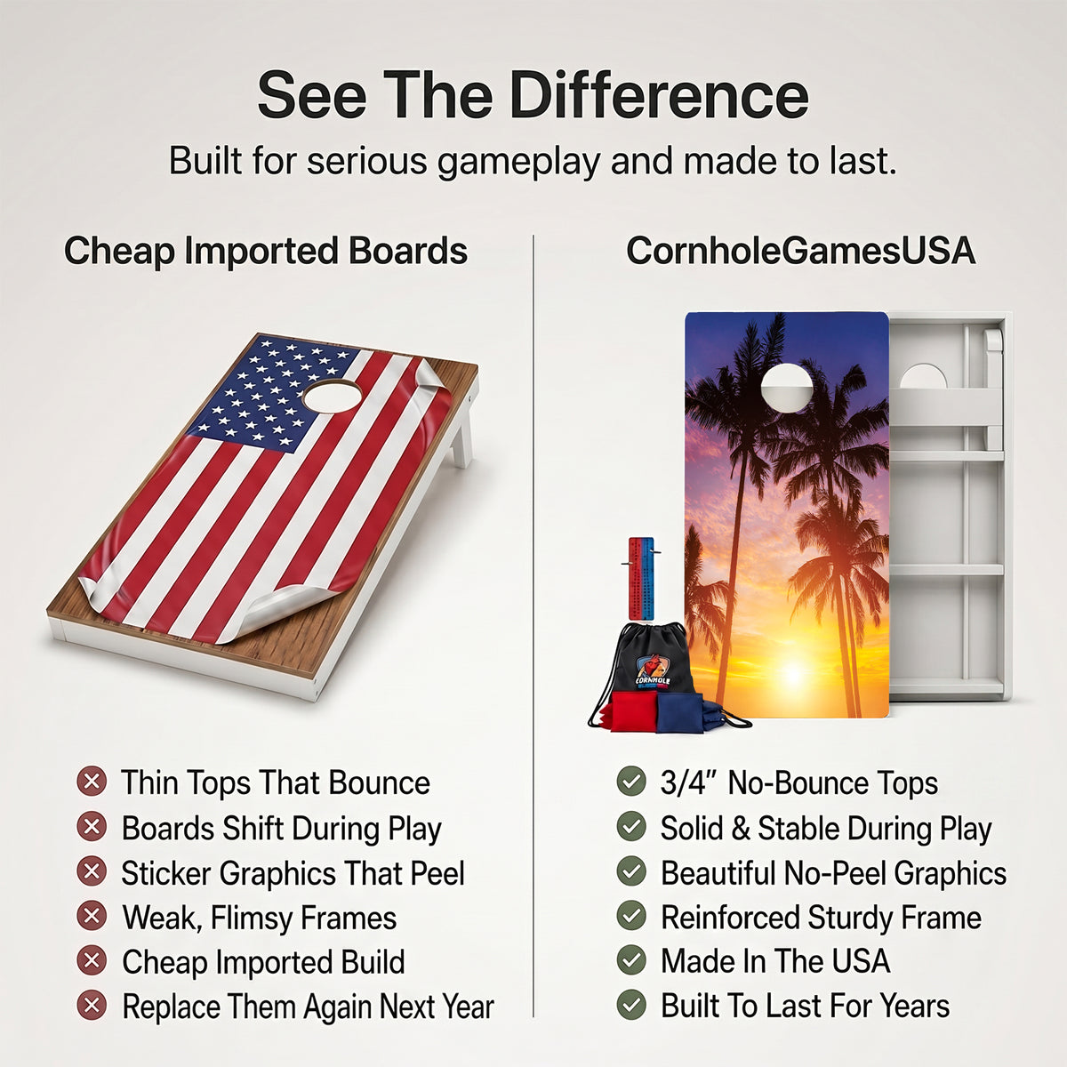 Beach Paradise Weather Proof Cornhole Boards