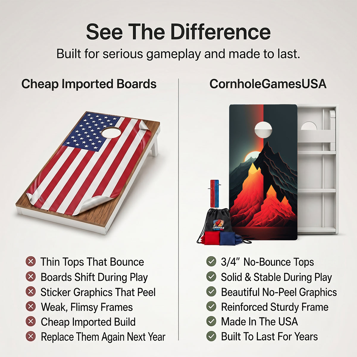Mountains Weather Proof Cornhole Boards