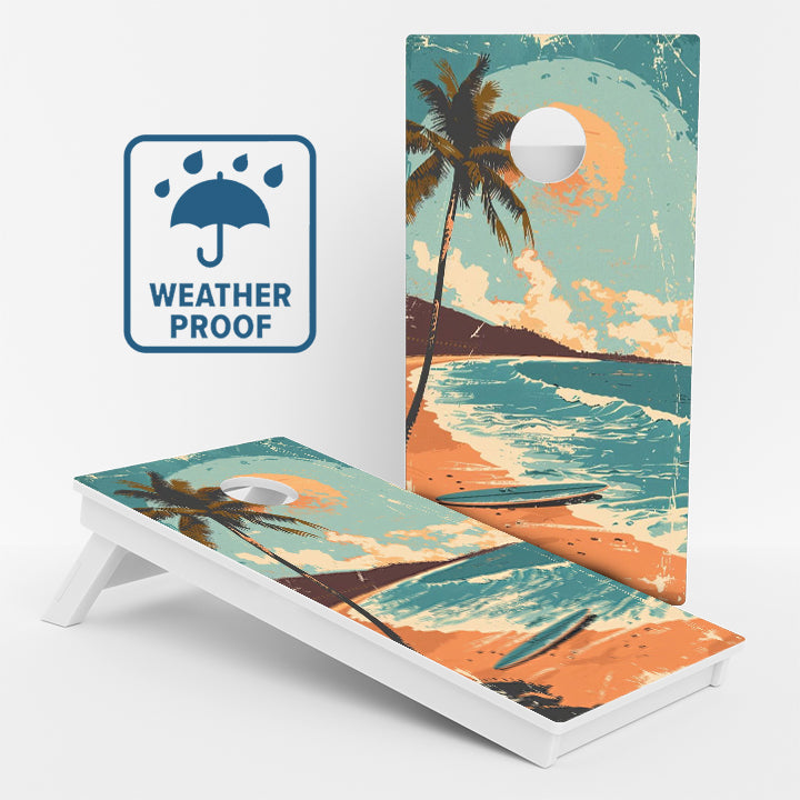 Weather Proof Tropical Cornhole Boards