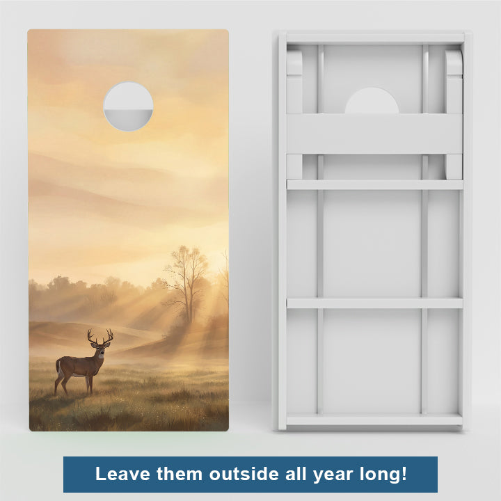 Sunrise Deer Weather Proof Cornhole Boards